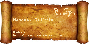 Nemcsek Szilvia névjegykártya