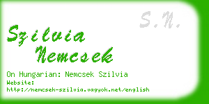 szilvia nemcsek business card